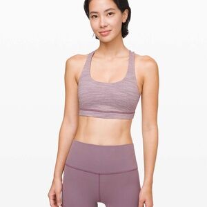 Lululemon Free to be Wild Bra (Size 4) Purple and White Space Dye EUC